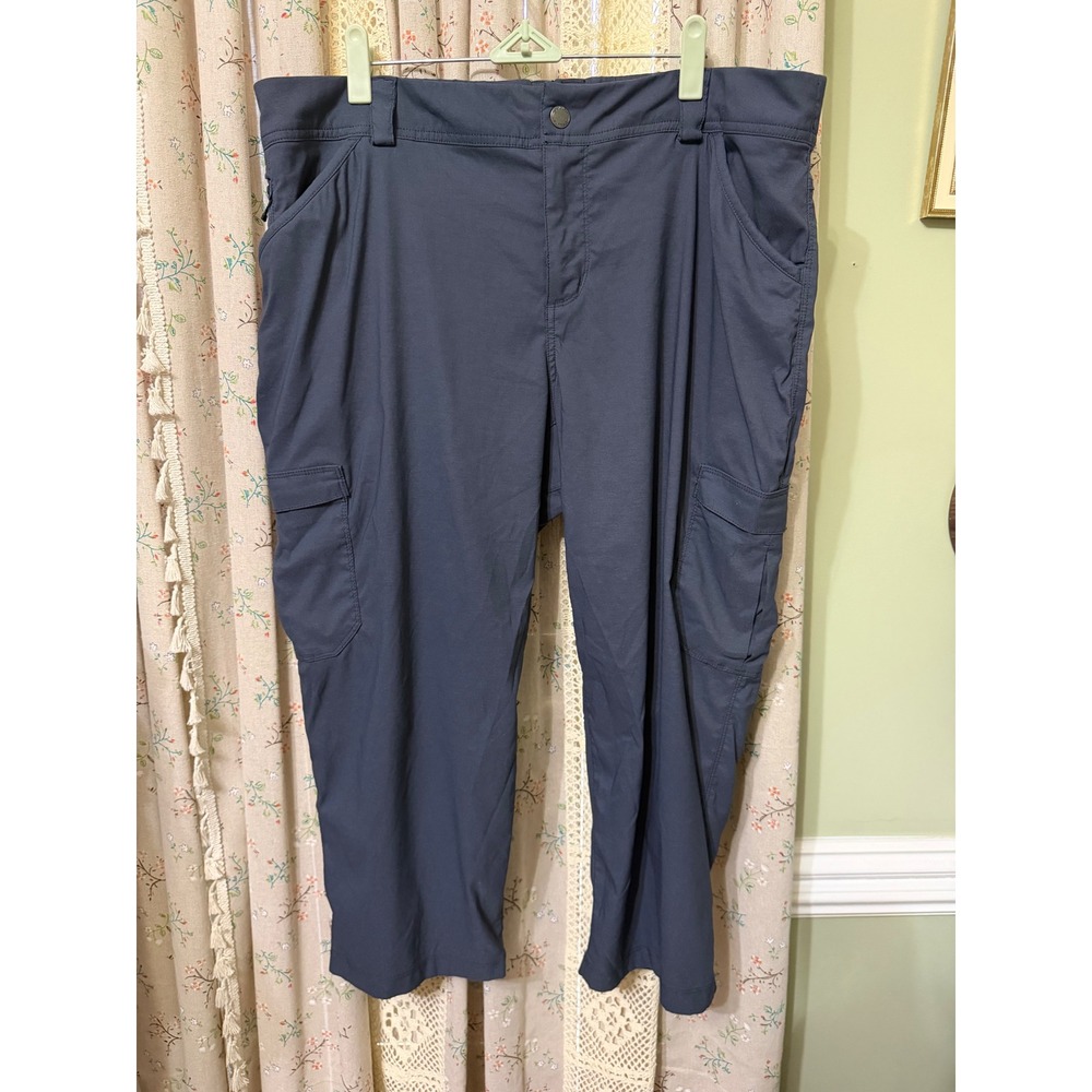 Duluth Trading Cargo Hiking Pants Women 18 Ink Stretch Cropped Utility Outdoor